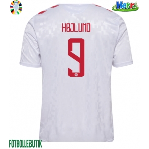 Danmark Rasmus Hojlund #9 Bortatröja EM 2024 Kortärmad